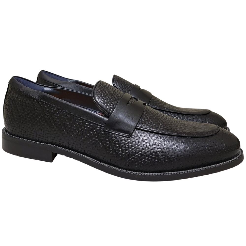 Thomas & Vine Men Barlow Slip On Penny Loafers Size US 12M Black Leather